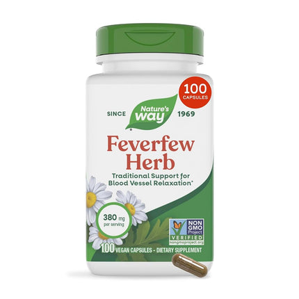 Nature's Way Feverfew 380 mg TRU-ID Certified Non-