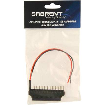 Adaptador Sabrent de 2.5/3.5" - 44 pines, 40 pines, macho/hembra, IDE/SATA, níquel, negro, blanco)