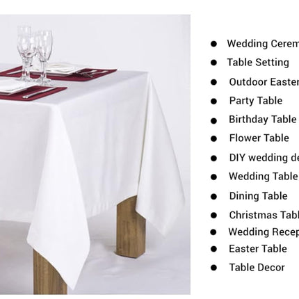 AK Trading CO. 60 x 102-Inch Rectangular Polyester Tablecloth - Made in USA - Wrinkle-Resistant, Flame Retardant, Durable Party Table Cover, Banquet Tablecloth, Wedding Table Cover - Yellow