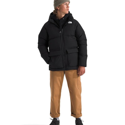 THE NORTH FACE Teen North Down Fleece-Lined Short Parka, Blk, XXL