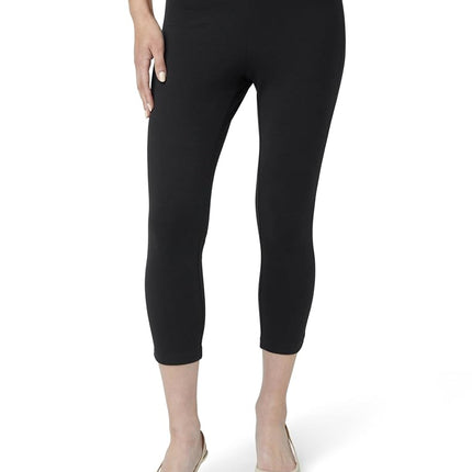 HUE Women's Wide Waistband Blackout Cotton Capri L