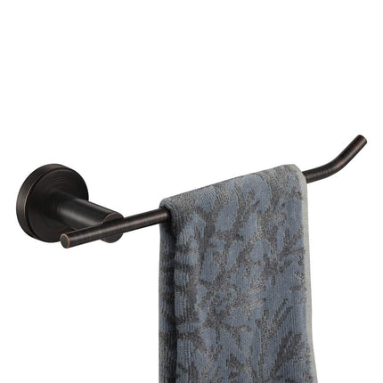 JQK Barre Porte-Serviette Huilé Bronze, Anneau de Serviette en Acier Inoxydable pour Salle de Bain, Support Mural Collier 9 Pouces Main Droite, TR100-ORB