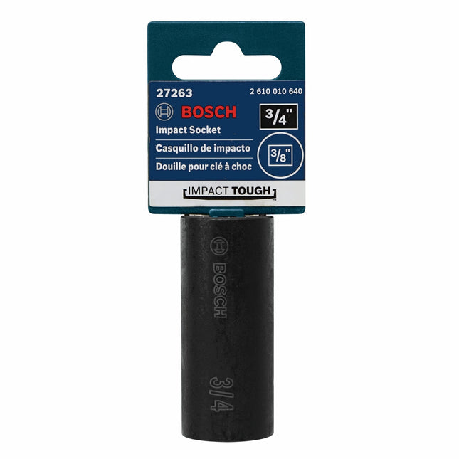 BOSCH 27263 3/4-Inch Deep Well, 3/8-Inch Impact Tag, Black