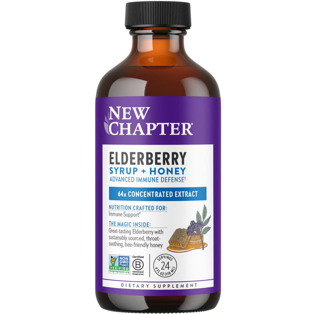 New Chapter Elderberry Syrup, 24 Servings, Immune 
