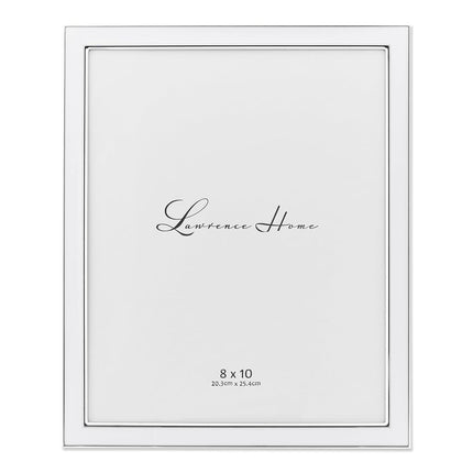 Lawrence Frames Silver Plated Metal with White Ena