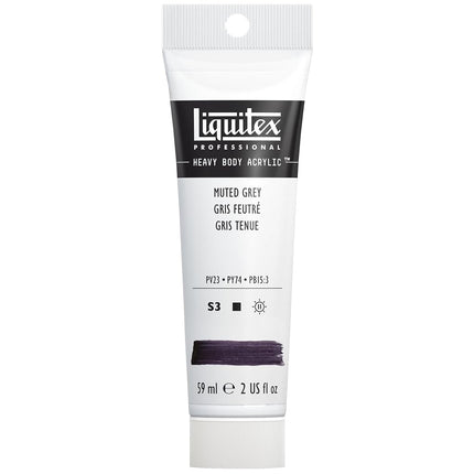 Peinture Acrylique Épaisse Professionnelle Liquitex, Tube de 59 ml (2 oz), Gris Sourde