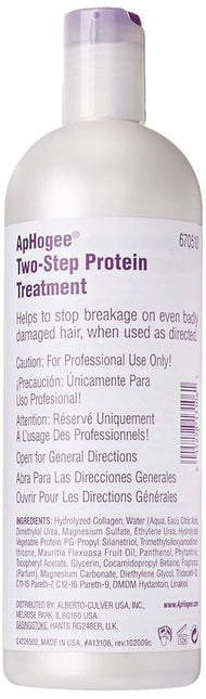 Aphogee Two-step Treatment Protein Conditioner for Damaged Hair 16 oz. (473 ml) - Bottle, 1 lb