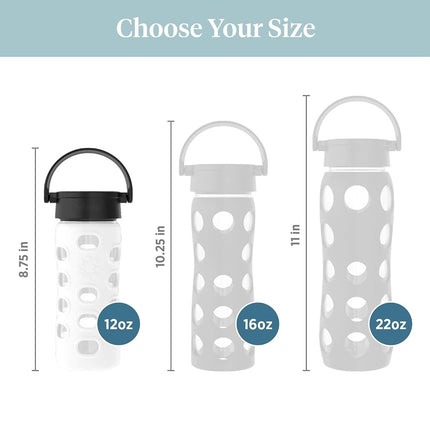 Lifefactory Glass Hydration Bottle Arctic White 350 ml