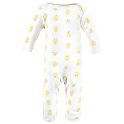 Hudson Baby baby-girls Cotton Coveralls, Eggstra Cute, 6-9 Months