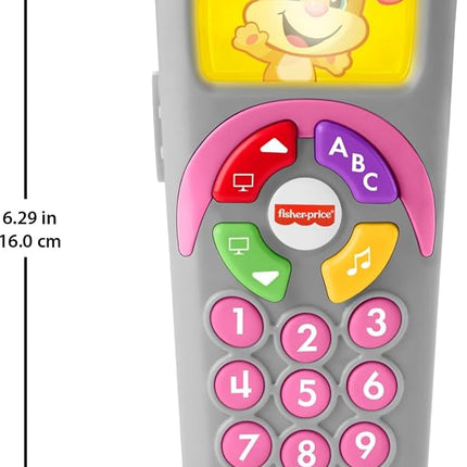 Télécommande d’apprentissage Fisher-Price Rires et Éveil, jouet pour bébé avec musique et lumières, pour les bébés de 6 mois et plus