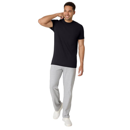 Hanes ComfortBlend Originals Lightweight, Crewneck T-Shirts for Men, Tri-Blend Tee, Sizes, Black, X Large Tall