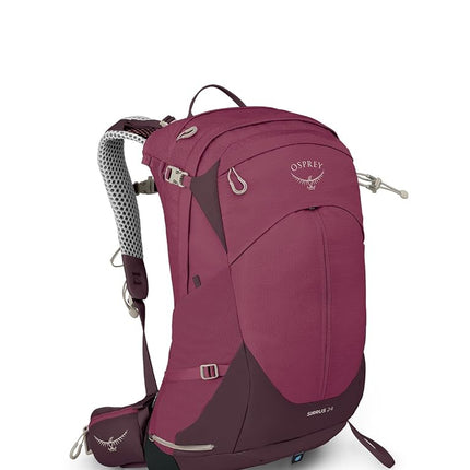 Mochila Osprey Sirrus para mujer, 24L, Morado saúco/Tan Chiru, T/U