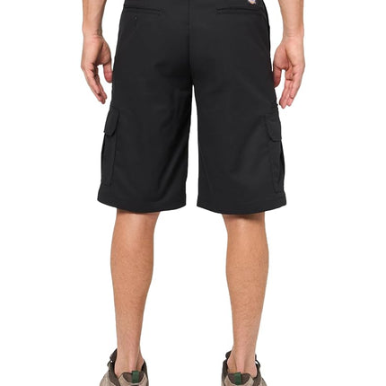 Dickies Mens Flex Relaxed Fit Cargo Shorts, Black, 38 Regular