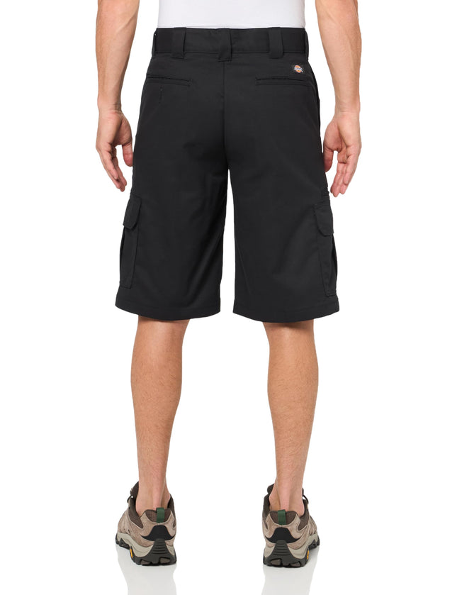 Dickies Mens Flex Relaxed Fit Cargo Shorts, Black, 38 Regular