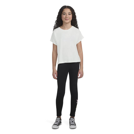 Hurley Girls Soft Knit Basic T-Shirt, Marshmallow, 6X