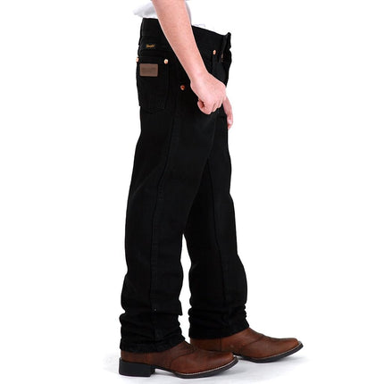 Wrangler Boys' 13MWZ Cowboy Cut Original Fit Jean, Overdyed Black, 16 Slim