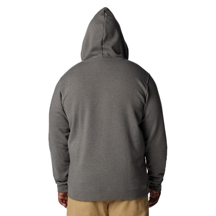 Columbia Men's Trek Graphic Hoodie, Charcoal Heather/Treeline Flag Graphic, XX-Large