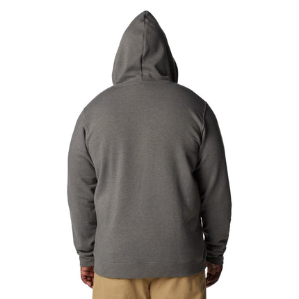 Columbia Men's Trek Graphic Hoodie, Charcoal Heather/Treeline Flag Graphic, XX-Large