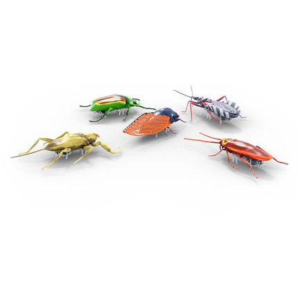 HEX BOTS Nano Real Bugs 5-Pack, Fake Insect Toy Figures, Sensory Toys for Kids & Cats, Robot Toys for Boys & Girls Aged 3 & Up