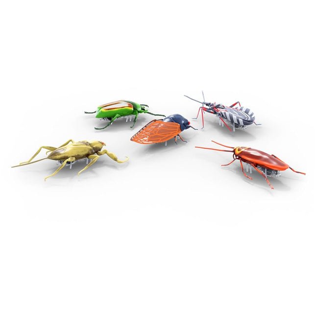 HEX BOTS Nano Real Bugs 5-Pack, Fake Insect Toy Figures, Sensory Toys for Kids & Cats, Robot Toys for Boys & Girls Aged 3 & Up