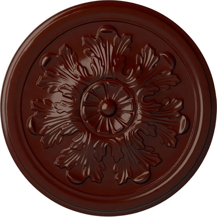 Ekena Millwork CM12LEBMF Legacy Acanthus Ceiling Medallion, Hand-Painted Brushed Mahogany, 12.75" W x 12.75" H