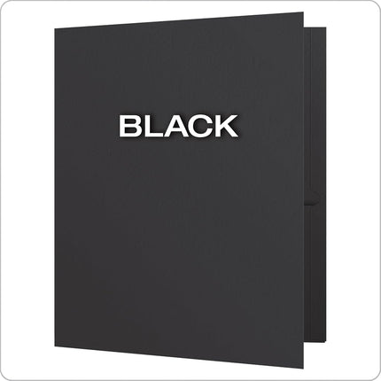 Oxford Twin Pocket Folders, Letter Size, Black, 25 per Box (57506)