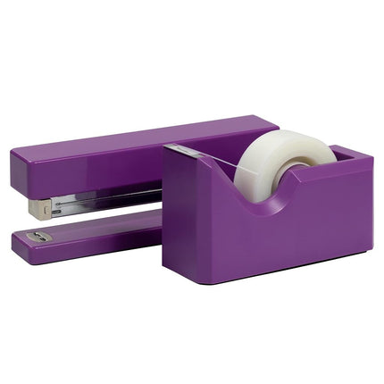 JAM PAPER Office & Desk Sets - 1 Stapler & 1 Tape Dispenser - Purple - 2/Pack