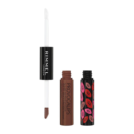 Rimmel London Provocalips 16hr Kiss-Proof Lip Color - Two-Step Liquid Lipstick to Lock in Color and Shine - 780 Shore Thing, .14 fl.oz.