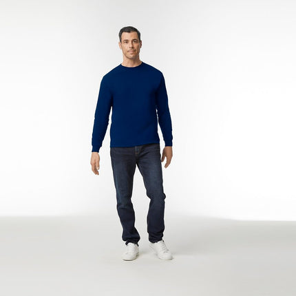 Gildan Unisex's Ultra Cotton Long Sleeve T-Shirt, Style G2400, Multipack, Navy (2-Pack), 5XL (Pack of 2)