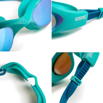 ARENA Unisex Adult The One Swim Goggles for Men and Women Watertight Fit Orbit-Proof Seals Anti-Fog Coated Mirror Lens, Blue/Blue Cosmo/Water