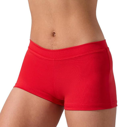 Capezio Women's Low-Rise Boyshort, Red, X-Large