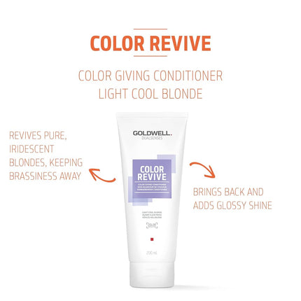 Goldwell Dualsenses Color Revive Colour Giving Conditioner 200 ml, Light Cool Blonde