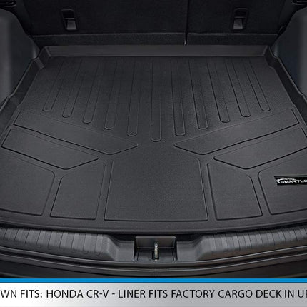 Tapis de coffre SMARTLINER noir pour Honda CR-V 2017-2019 - Le tapis s'adapte au plancher de coffre d'usine en position haute