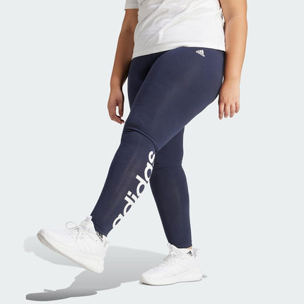 adidas Women's Essentials High-Waisted Logo Leggings, Legend Ink/White, XS