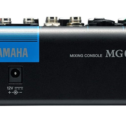 Yamaha MG06X Mixing Console - Compact mixer with 6 input channels, SPX digital effects and D-PRE mic preamps, Black, 11.6 x 10.5 x 4.7 inches