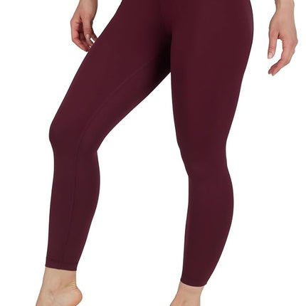 Yogalicious Womens Workout Legging Soft High Waisted Squat Proof Sculpting Pant, Windsor Wine, S