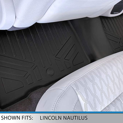 MAXLINER Custom Fit Floor Mats 2 Rows and Cargo Liner Trunk Set Black for 2016-2018 Lincoln MKX / 2019 Nautilus