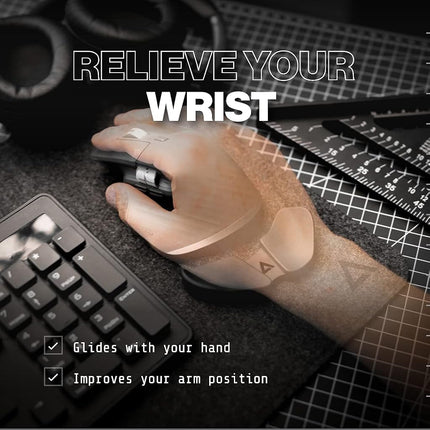 Carpio 2.0 Ergonomic Wrist Rest (Large, Left, Black)
