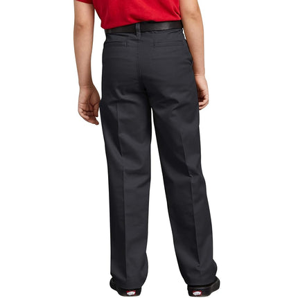 Dickies Kids Big Boy's Flexwaist Flat Front Pant, Black, 18 Husky