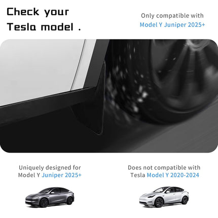 CYBERBEANS 4Pcs New Version for Tesla Model Y Launch/Juniper Mud Flaps Accessories 2025,Flexible Mudflaps No Drilling/Tape Splash Guards All Weather Protector Fenders