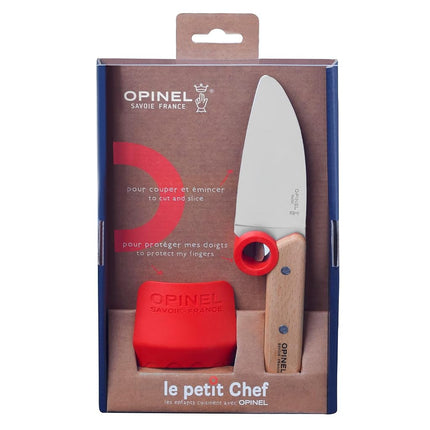 Opinel Le Petit Chef Kitchen Knife S/S 10cm + Finger Protector
