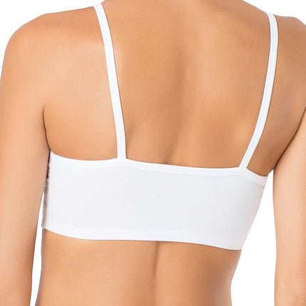 Fruit of The Loom Sujetador deportivo de tirantes finos para mujer, 3 unidades, color Blushing Rose/Blanco/Blanco/Negro, paquete de 4, 36