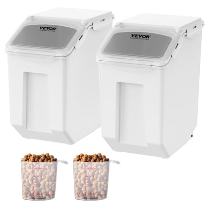 VEVOR Ingredient Storage Bin, 2 x 15L Dispenser Bi