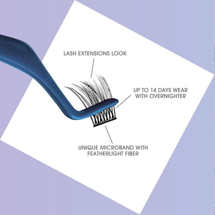 KISS Falscara False Eyelash Special Edition Starter Kit with Overnighter, Bond & Seal, Applicator, Remover, & 24 Lengthening Lash Wisps