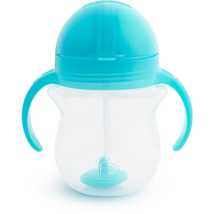 Munchkin Any Angle Click Lock Weighted Straw Trainer Cup, Blue, 7 Oz
