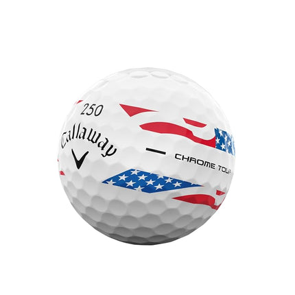 Callaway Golf Chrome Tour 2026 Golf Balls(USA Stripe,One Dozen)