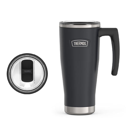 Mug en acier inoxydable granit 18 oz avec couvercle à glissière