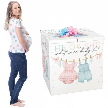 AmazingSpark 28in Giant Gender Reveal Gift Box Kit