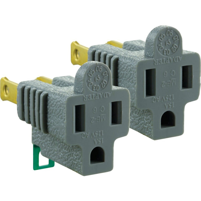 GE Polarized Grounding Outlet Extender, 2 Pack, Tu