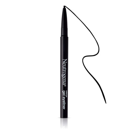 Neutrogena Intense Gel Eyeliner With Antioxidant Vitamin E, Smudge- & Water-resistant Eyeliner Makeup for Precision Application, Jet Black, 0.004 Oz